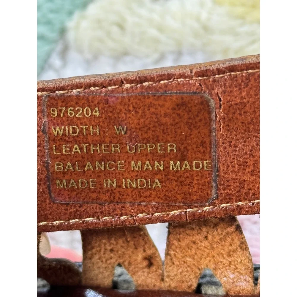 Botany 500 Vintage Brown Leather Huarache Loafers Kiltie Monk Strap Woven  10.5
